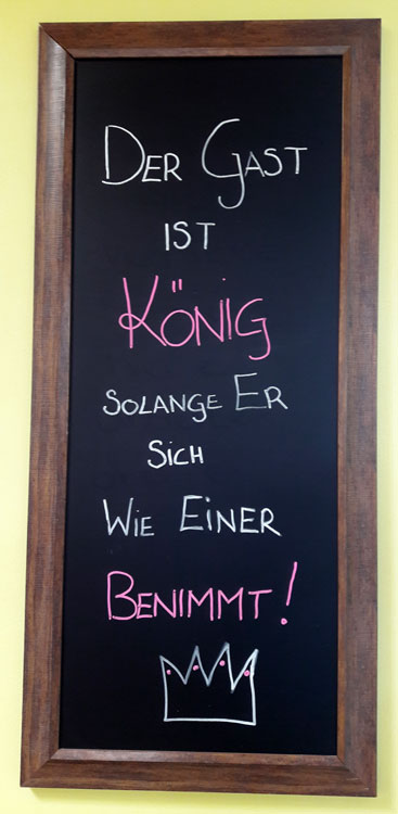 Eine Spruch-Tafel